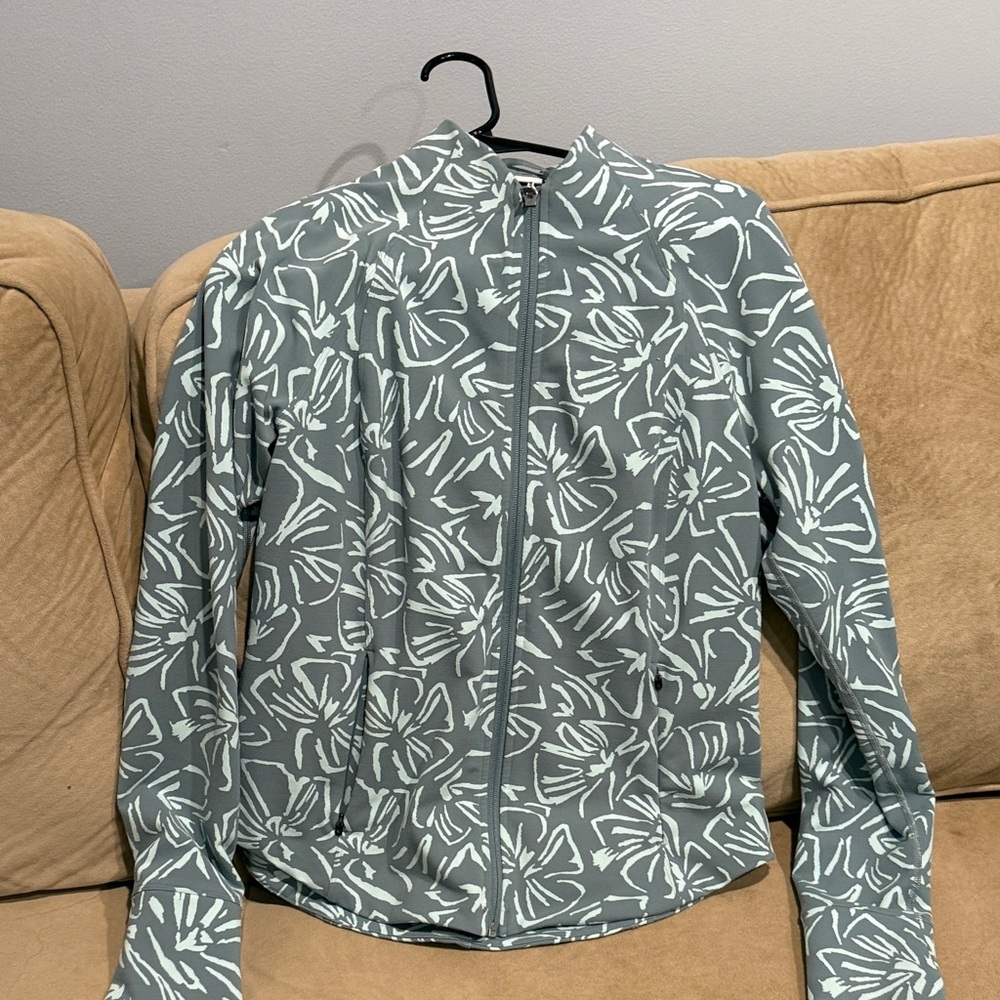 Athleta Salutation Green Pattern Jacket - image 1